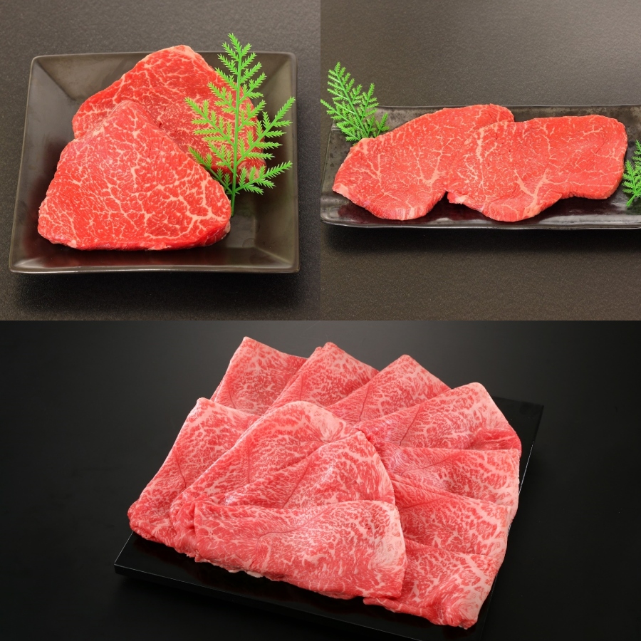 ＜銀閣寺大西＞京都肉 赤身ステーキ130g×4枚・しゃぶしゃぶ500gセット