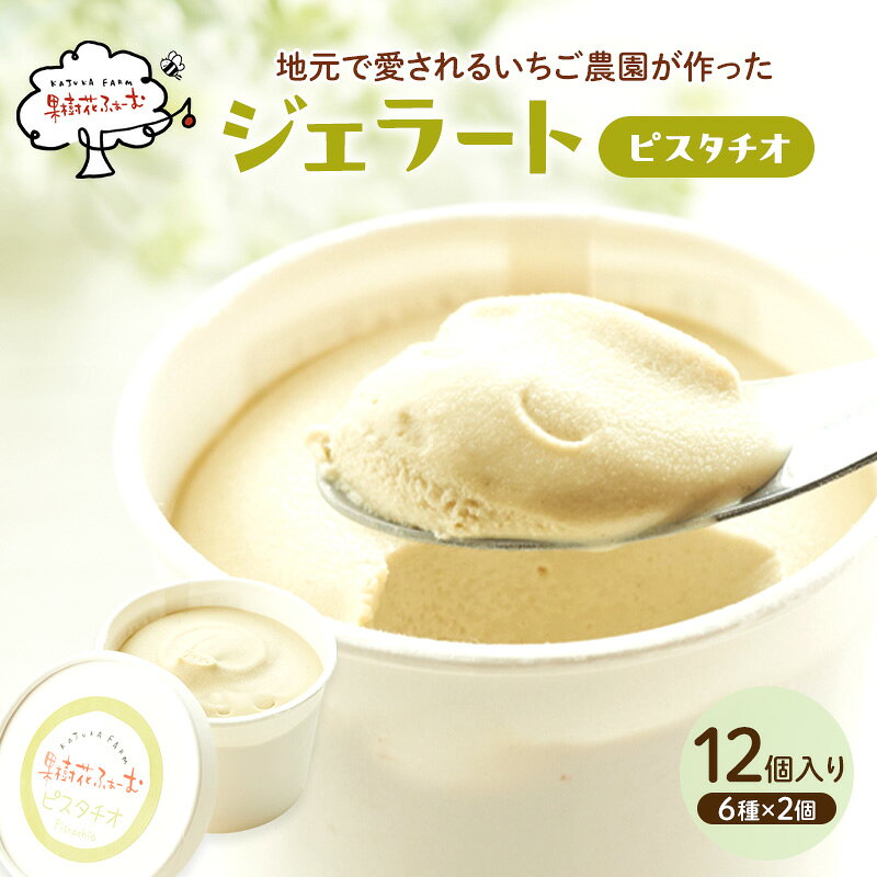 【ふるさと納税】ジェラート ピスタチオ 12個 100ml×12個 カップジェラート アイス アイスクリーム スイーツ お菓子 菓子 イタリア産ピスタチオペースト 濃厚 滑らか おやつ 兵庫県加西市 果樹花ふぁーむ 兵庫県 加西市 ギフト 贈り物