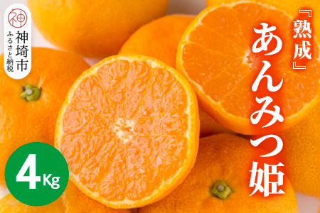 【2025年10月下旬より発送開始】【熟成】あんみつ姫 4kg【みかん 柑橘 フルーツ デザート 貯蔵 高糖度】(H116145)