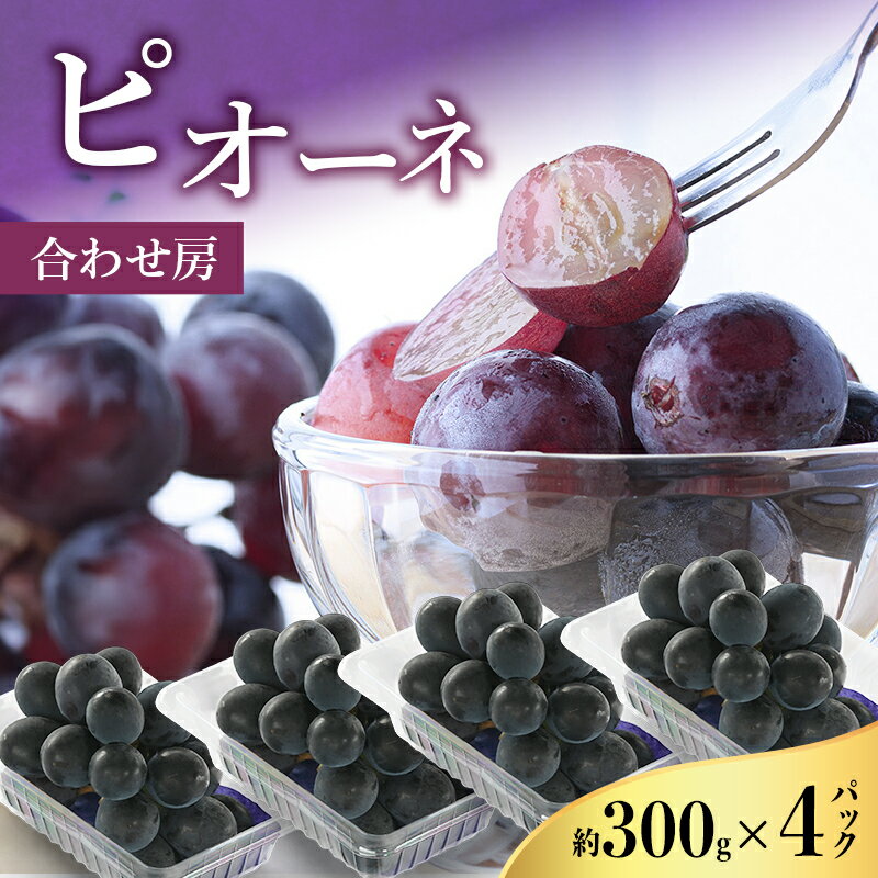 【ふるさと納税】【2026年8月より順次発送】 ピオーネ 約300g×4パック（計約1200g）合わせ房 若手農家応援 ぶどう ブドウ 果物 くだもの 旬のフルーツ 旬の果物 季節のフルーツ 季節の果物 静岡 浜松市　お届け：2026年8月21日～8月31日まで