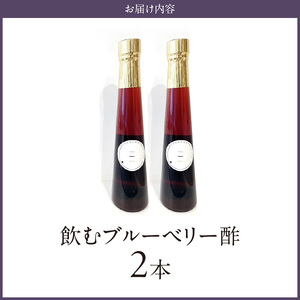 飲むブルーベリー酢　300ml×2本_お酢 ドリンク ブルーベリー 300ml 2本 飲むお酢 ブルーベリー酢 甘くて飲みやすい 希釈 3倍～5倍 果汁 アントシアニン 疲れ目予防 腸内環境改善 簡単
