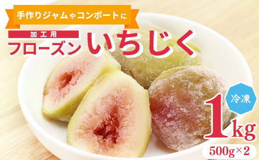 加工用 フローズン いちじく 1kg（ 500g × 2袋 ） 【2025年9月中旬から12月頃発送予定】　010-G-YW003