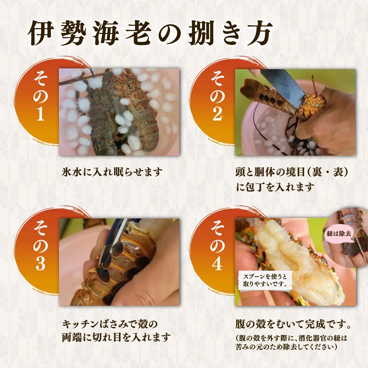 【 伊勢海老 】 活〆冷凍 伊勢海老 4匹