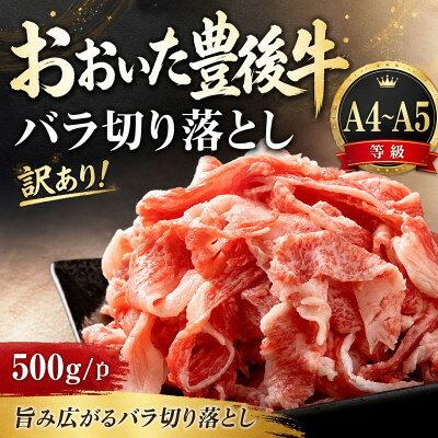 【ふるさと納税】訳あり!【A4～A5】おおいた豊後牛バラ切り落とし 500g【配送不可地域：離島】【1764445】