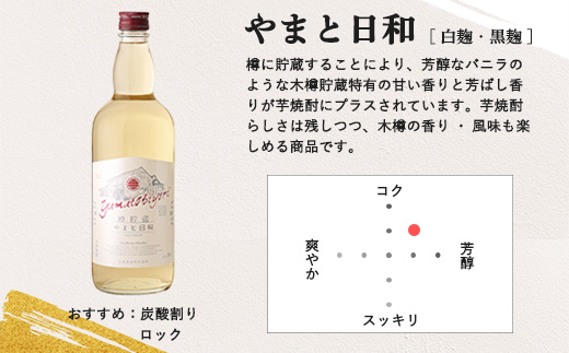 鹿児島県産 芋焼酎 やまと日和 樽貯蔵 720ml×1本 33度 ロック 炭酸割り 晩酌 家飲み （a875）