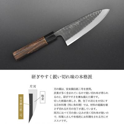 ふるさと納税 三条市 [金次郎] 出刃包丁(片刃)  刃渡り165mm 右利き用 鋼 燕三条製 贈答 【113S001】 |  | 01