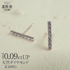 K18 天然ダイヤモンド　LADDER　ピアス【K18WG】 ピアス ダイヤ アクセサリー ジュエリー レディース ホワイトゴールド WG K18 ダイヤモンド 鑑別書付 保証書付 ジュエリーケース付 ギフト プレゼント 贈り物 