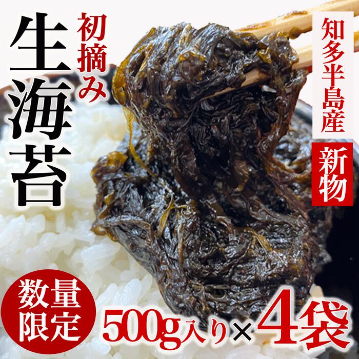 【ふるさと納税】 生海苔 500g×4袋(2kg) 岬だより 冷凍 のり ご飯のお供 おかず 愛知県 南知多町 人気 おすすめ