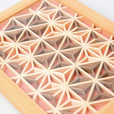 ふるさと納税 大和高田市 よしの組子スタンド麻の葉繋(紅梅色) |  | 02