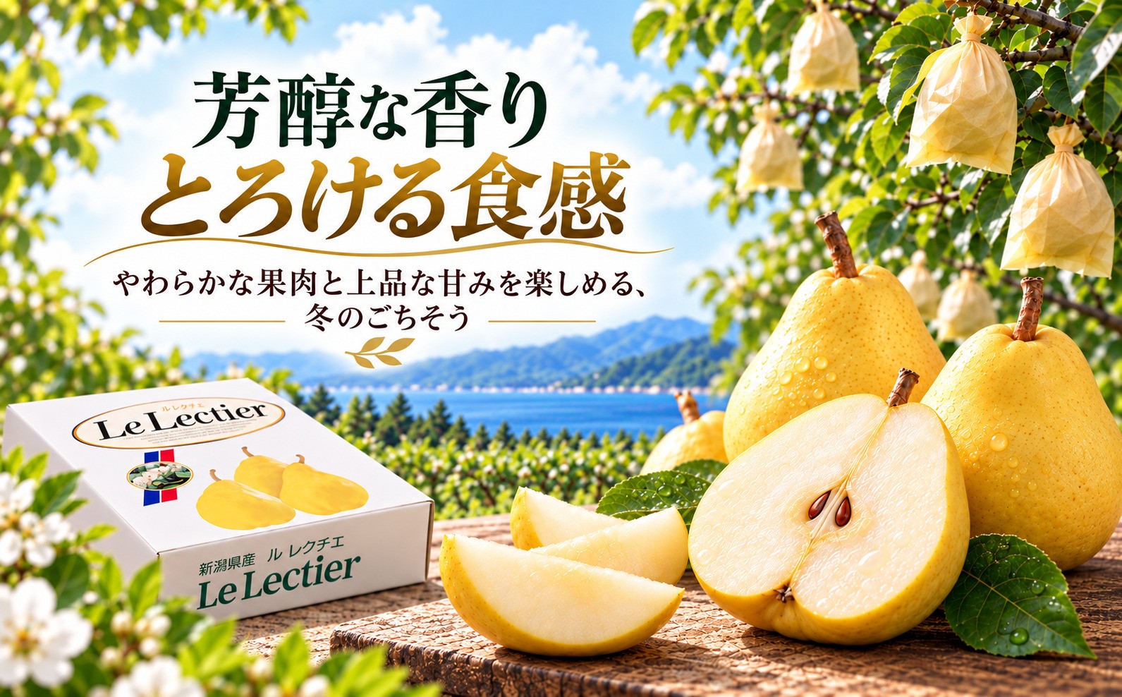 芳醇な香り、とろける食感。佐渡島産ル・レクチェ秀品