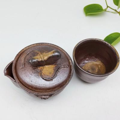 ふるさと納税 備前市 備前焼瓢宝瓶と煎茶碗1個セット(登り窯) |  | 01