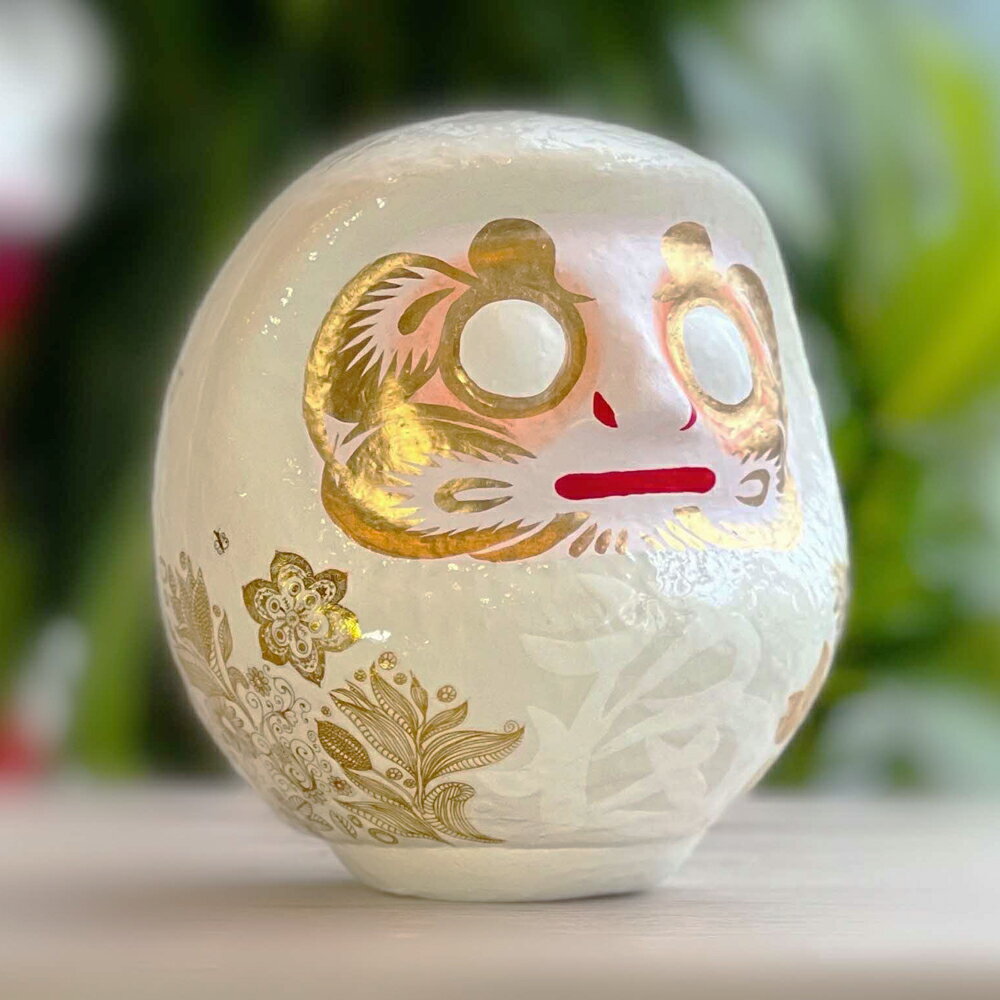 【ふるさと納税】はっぴーだるま「雅 (みやび)」H16cm｜ダルマ インテリア 飾り 縁起物 記念品 お祝い [1515]
