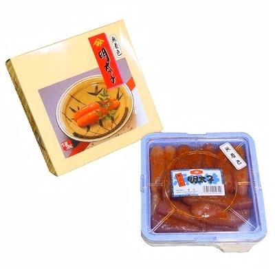 ふるさと納税 中間市 宮近の無着色辛子明太子450g　化粧箱・包装紙付　1本物めんたいこ |  | 01