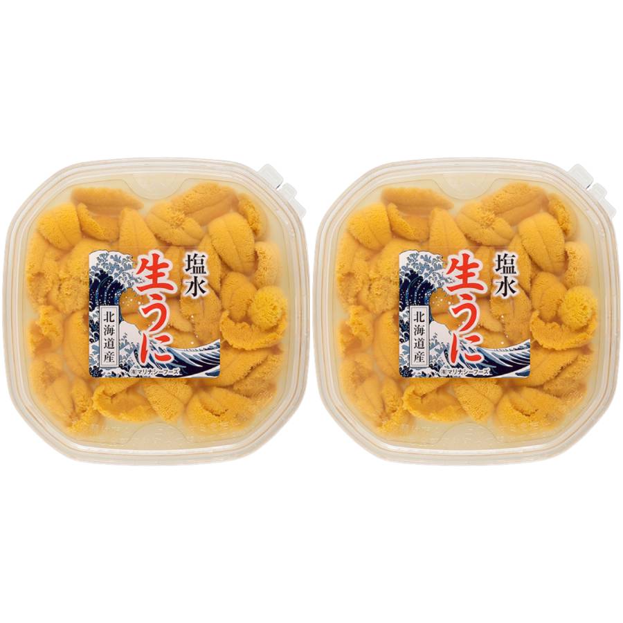 ＜マリナシーフーズ＞北海道産塩水生うに100g×2