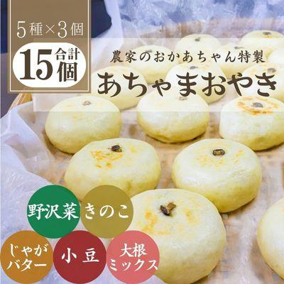 ふるさと納税 中野市 あちゃまおやき(5種×3個セット)