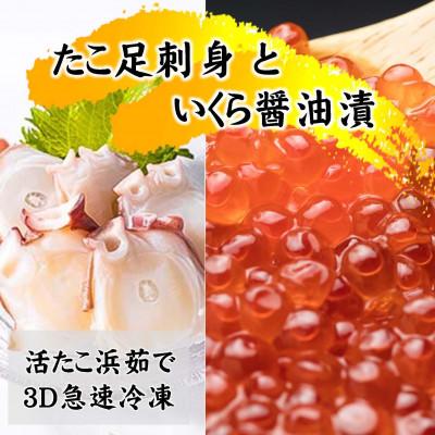 ふるさと納税 斜里町 いくら醤油漬け200gとたこ足刺身用400g