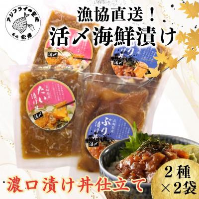 ふるさと納税 松浦市 【2025年4月上旬発送】漁協直送!活〆海鮮漬け　2種×2袋(濃口漬け丼仕立て) | 