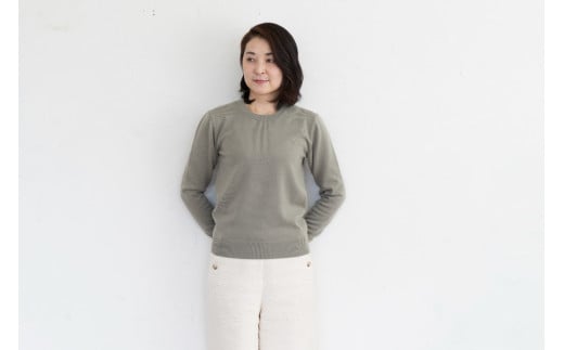   ベビーカシミヤ ラウンドプルオーバー 男性用《白田のカシミヤ》男性用サイズ:Ｍ（42）｜ニット カシミヤ 100％ 高級 希少 メンズ