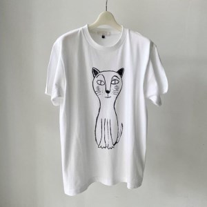 CAT T-SHIRT【Lサイズ／WHITE】