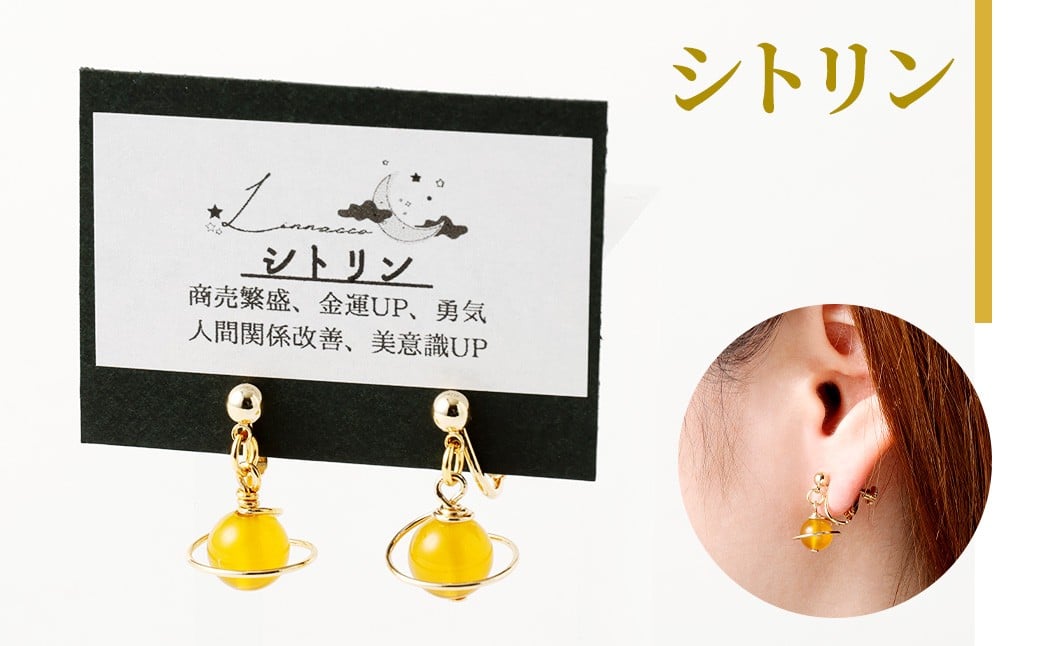 【種類が選べる】 土星 イヤリング 1個