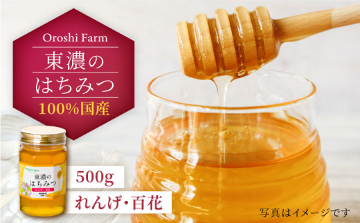 
100％国産岐阜の豊かな自然で取れた東濃のはちみつ 500g（れんげ） 非加熱 天然 国産 [MAB005]
