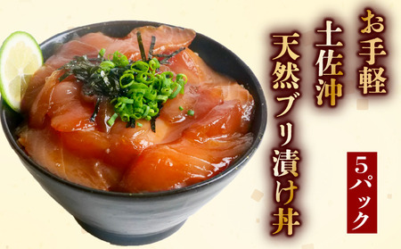 【土佐沖 丼シリーズ】お手軽！ 天然 ぶり 漬け丼　80g×5袋［1305］