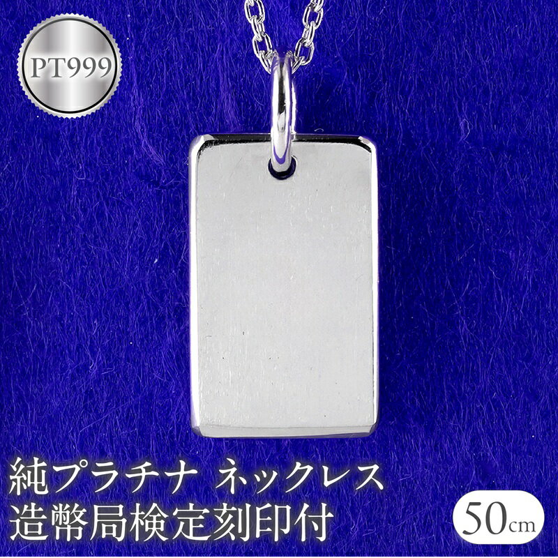 【ふるさと納税】 ネックレス 純プラチナ pt999 インゴット 鍛造 プレート 造幣局検定刻印付 シンプル おしゃれ 地金 大人 人気 ジュエリー 普段 使い 250321200pt999 山梨県 昭和町 ジュエリー プレゼント 贈り物 記念日 誕生日 カジュアル フォーマル SWAA290