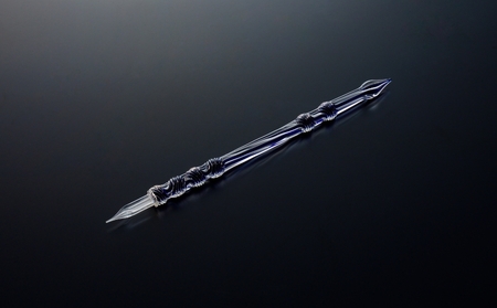 【ガラスペン】ソフトひねり 軸径11mm (カラー：２層(紺))