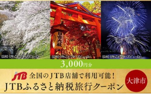 
【大津市】JTBふるさと納税旅行クーポン（3,000円分）
