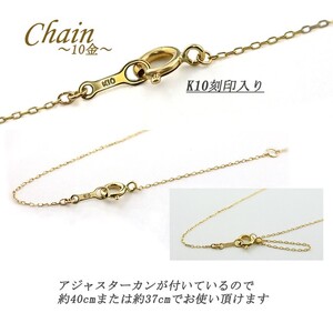 【K10YG】ハート 1粒 ダイヤモンド プチネックレス　 J-506