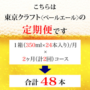 【定期便】サントリー東京クラフト　ペールエール350ml缶　24本入　2回お届け