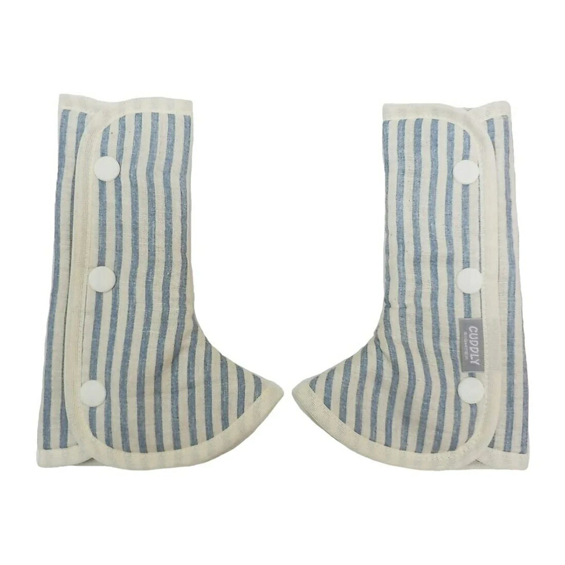【ふるさと納税】カドリー ショルダー＆コーナーカバー（スリムタイプ）（ストライプブルー） よだれカバー ベビー用品 吸水 速乾 ガーゼ ナイロン カバー 抱っこひも ショルダーベルト 赤ちゃん ベビー 74-E