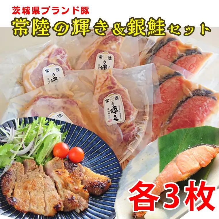 豚肉味噌漬け 銀鮭西京漬け 各4枚 セット 茨城 ブランド豚 常陸の輝き 鮭 豚肉 味噌漬け 銀鮭 西京漬け_AA001