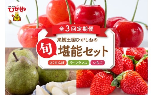 【2026年産 先行予約　3回定期便】果樹王国ひがしねの旬堪能セット いちご さくらんぼ ラ・フランス 山形県 東根市　hi069-022