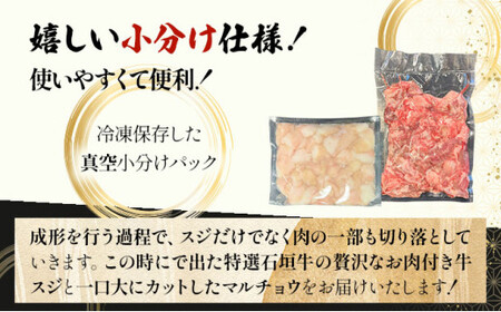 【2025年11月以降順次発送】特選石垣牛の牛スジとマルチョウをご家庭で！！牛スジ500gマルチョウ300ｇのセット | 沖縄 石垣 牛スジ マルチョウ ホルモン 牛 肉 特選 黒毛 和牛 贅沢 | 