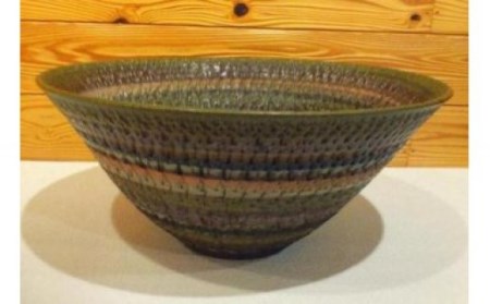 Q16-03 木下窯　炭化掛分鉢