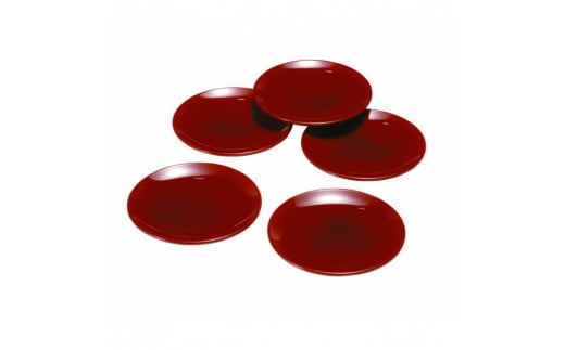 4.5寸 銘々皿 総春慶塗 (5枚組)【YG118】