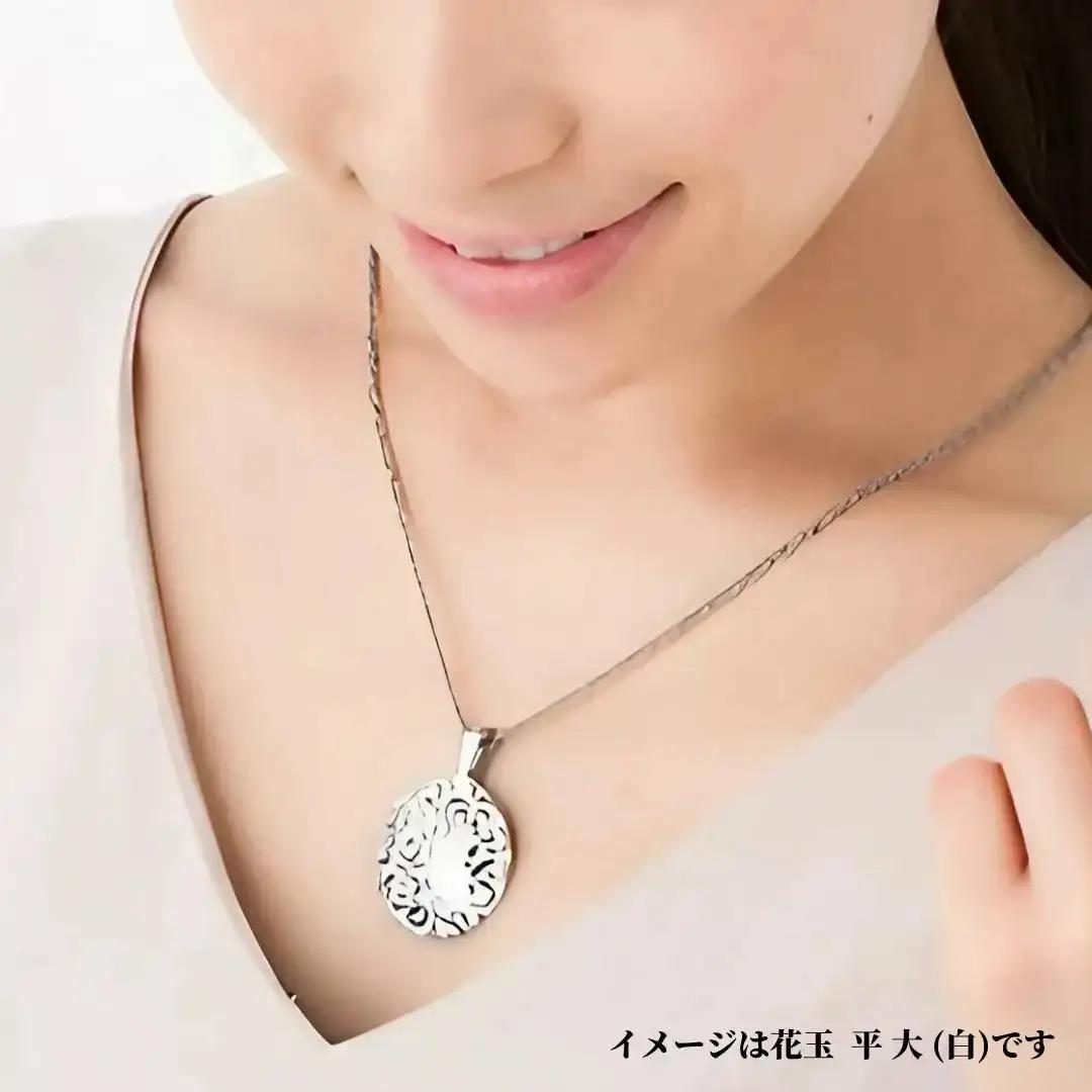 純チタン ネックレス 50cm 花玉(ハナダマ) 平 大・赤 チタン [leger（レジエ）]【052P006】