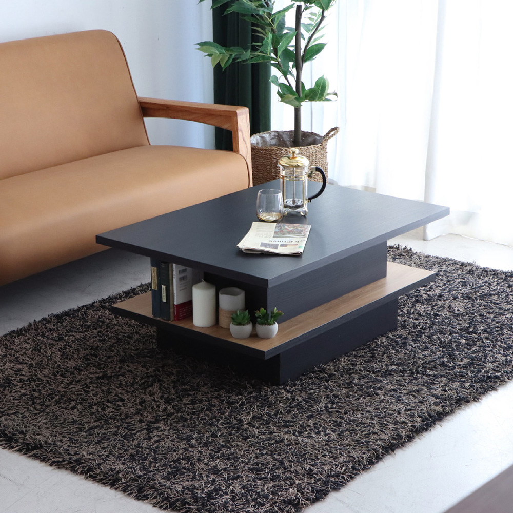 【東馬家具】FEEL（フィール）リフトアップテーブルBK【テーブル デスク 机 家具 国産 完成品】(H060596)