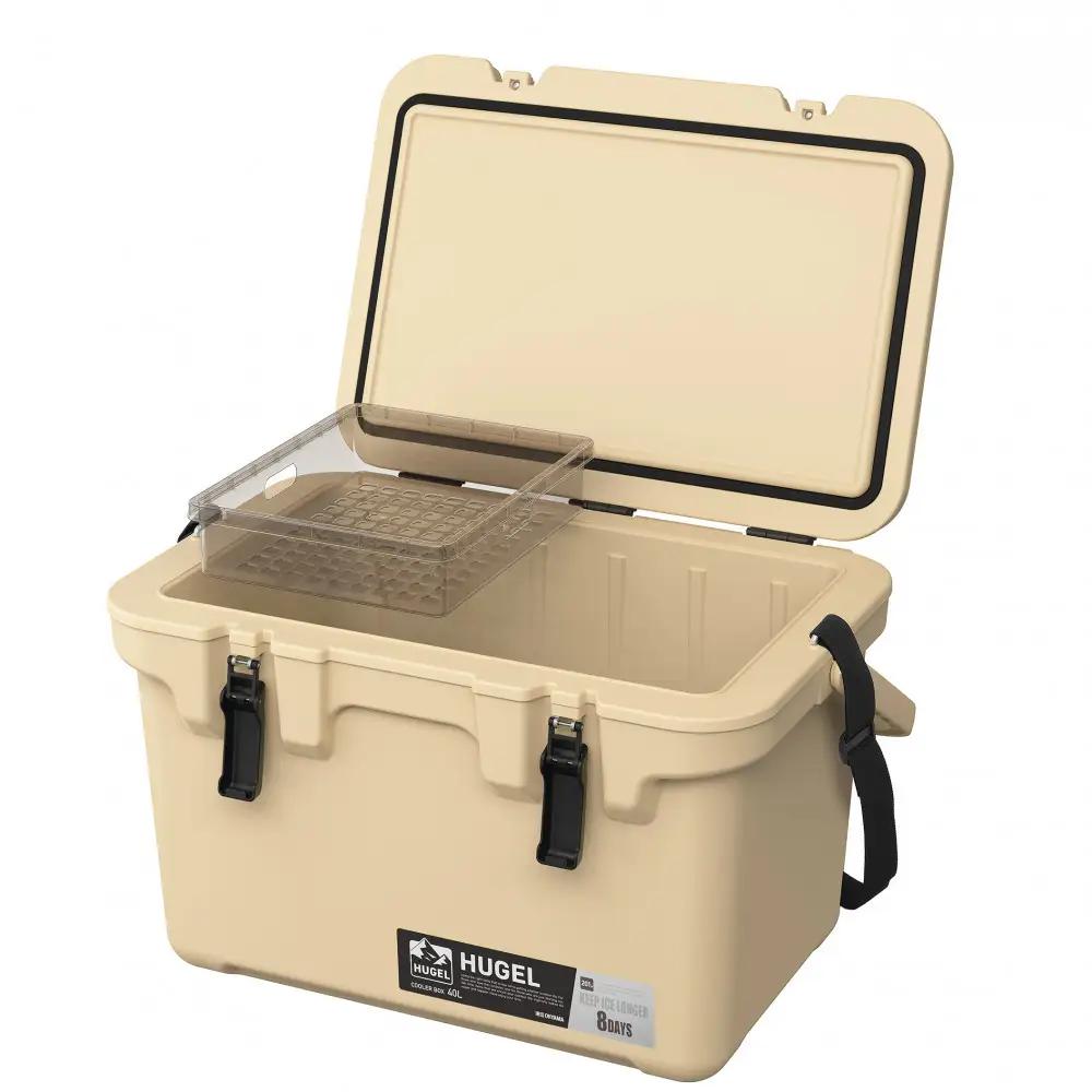  ☆リニューアル☆クーラーボックス 大型 大容量 40L TC-40R ベージュ HUGEL アイリスオーヤマ クーラーBOX ハードクーラー 高保冷 アウトドア キャンプ BBQ 釣り スポーツ レ