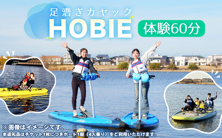 HOBIE体験（60分）チケット ／ スポーツ ウォータースポーツ アクティビティ カヤック 足漕ぎカヤック ボート 初心者 楽しい 越谷レイクサイドマリーナ 大相模調節池 埼玉県 No.274