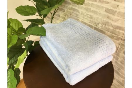 オーガニックコットン バスタオル 2枚組 ブルー 約60×120cm通常サイズ ｜ バスタオル [0560]