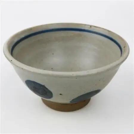 伝統のやちむん　丸紋 3.5寸マカイ ペア　【仁陶器工房】【1724474】
