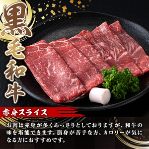 鹿児島県産 黒毛和牛 赤身 スライス(計400g)【LRプラスK】A493-01-v01