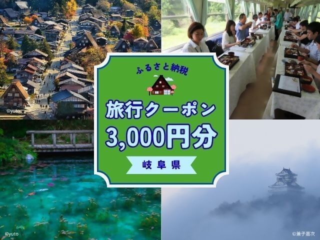 
                  岐阜県に泊まるふるさと納税旅行クーポン3,000円分　NK001
                