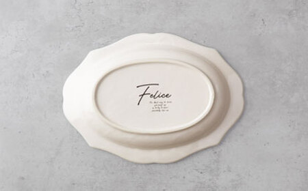 【美濃焼】fiorire-フィオリーレ-オーバルベーカーLサイズ2枚セット（ivory×black）【Felice-フェリーチェ-藤田陶器】 皿 楕円皿 食器 [MBX115]