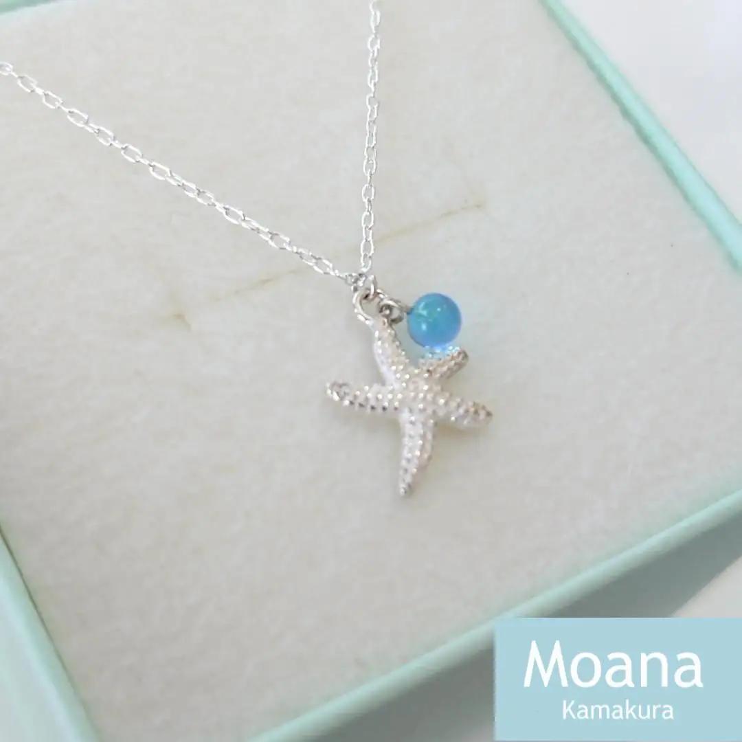 Sea Starネックレス Crystal  Aqua Blue