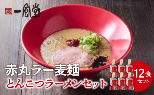 【豚骨ラーメンセット】一風堂博多とんこつラーメン赤丸新味（12人前） 博多 豚骨ラーメン 12人前 濃厚 辛味噌 麺 一風堂 ご当地ラーメン 福岡県 八女市