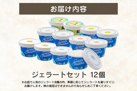 ジェラート Gelato＆Smoothie バラエティセット 12個 詰め合わせ アイス 【ジェラート】【ho1386】