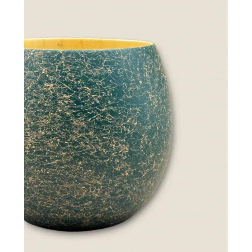 木製 エッグカップ 乱糸マット仕上げ 草色［NF120］